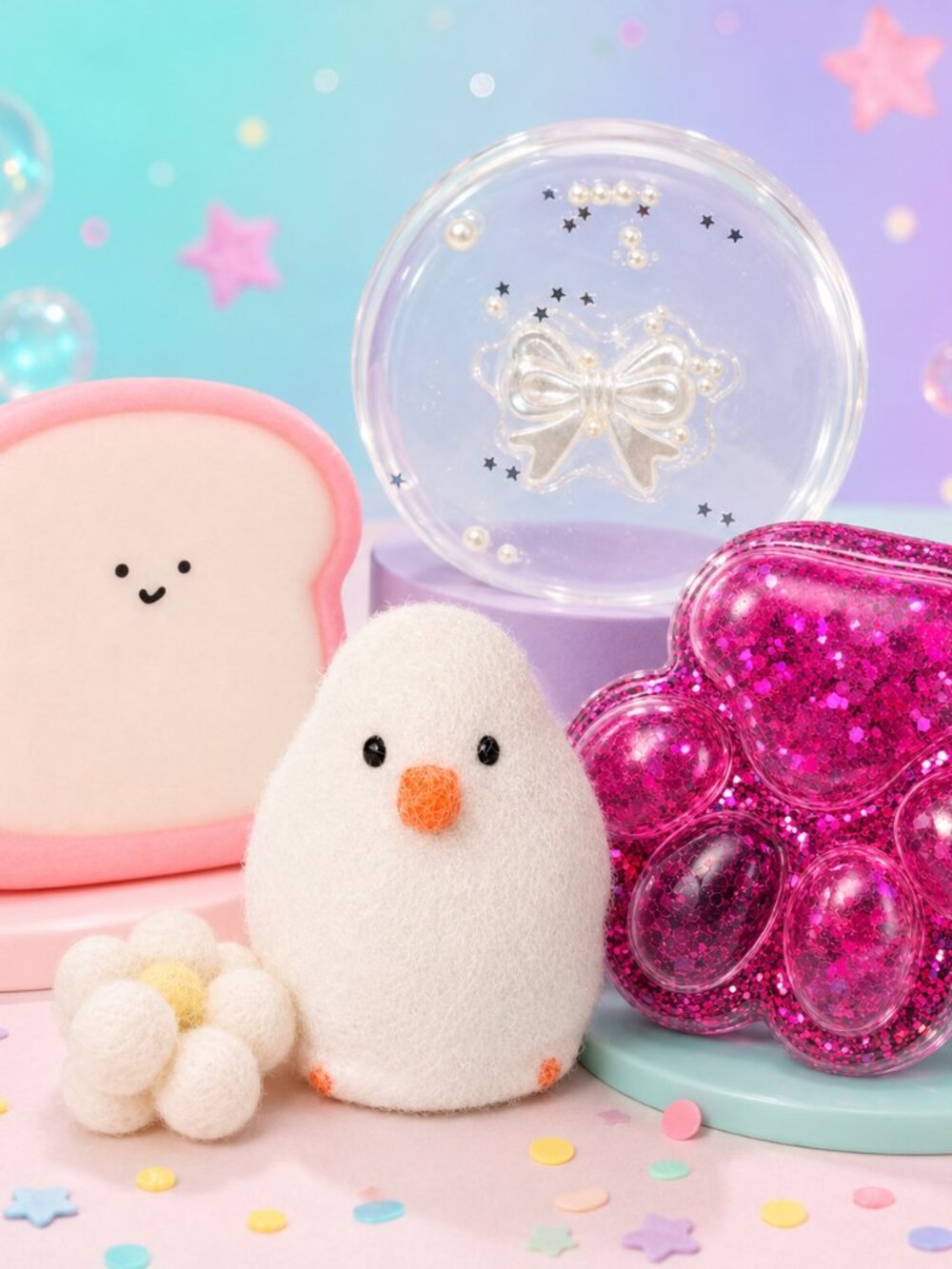 4-Piece Sensory Squishy Fun Bundle – Assorted Textures